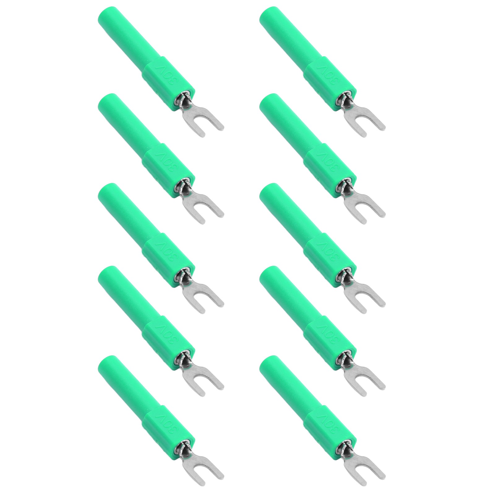 10pcs 4mm Fork Spade Wire Connectors U Type Electrical Crimp Terminal For Testin