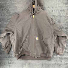 Carhartt Men's 3XL Regular Fit Jacket J140 GVL Gray Hooded USA Made