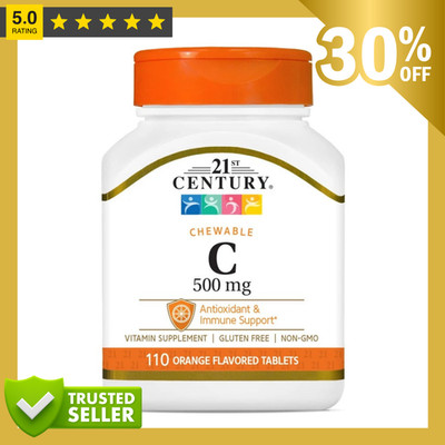 21st Century Vitamin C Chewable 500mg 110 Count Orange Immune Support