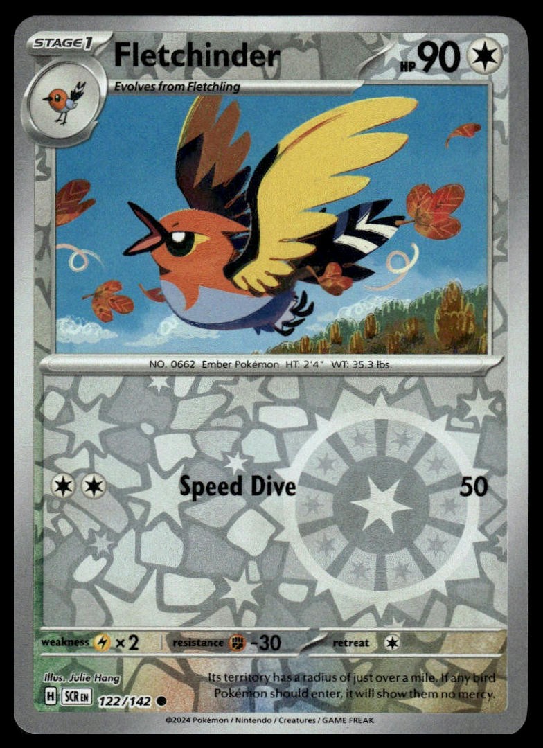 Fletchinder SV07: Stellar Crown #122/142 Reverse Holo NM