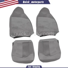 Driver Passenger Bottom Top Cloth Seat Cover Gray For 1999-2003 Ford F150 XLT