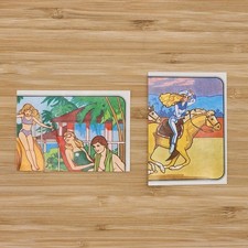 2 Stickers - Barbie Mattel, Figurine Panini Album 1983 - 21 61