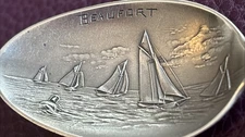 Sailboats Beaufort North Carolina Logger Eagle 5.5" Sterling Souvenir Spoon 19g!