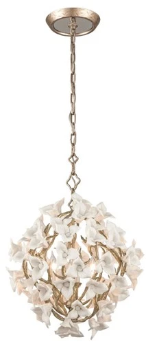 Corbett Lighting 211-44 Lily 4 Light 19"W Pendant - Silver - Picture 2 of 6