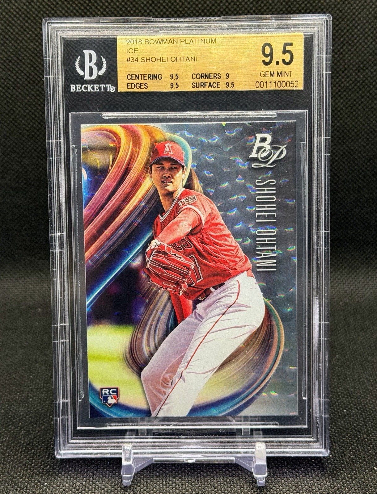 2018 Bowman Platinum Ice #34 Shohei Ohtani RC — With Glove BGS 9.5 Gem (Low Pop)