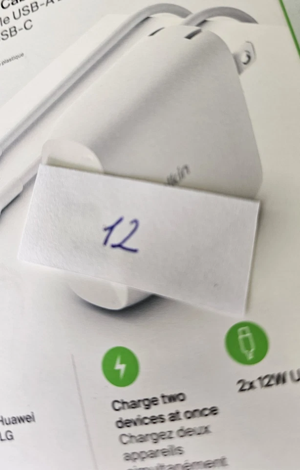 Belkin Boost Charge Dual USB-A Wall Charger 24W with Cable - Image 3 of 3