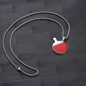  2 Pcs Table Tennis Necklace for Men Pendant Chain Men's Pendants