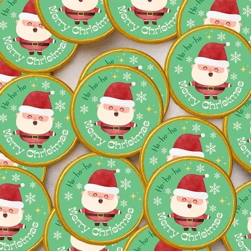 Christmas Chocolate Coins & Sticker Party Favors Kids Party Bag Fillers Festive - Picture 2 of 4