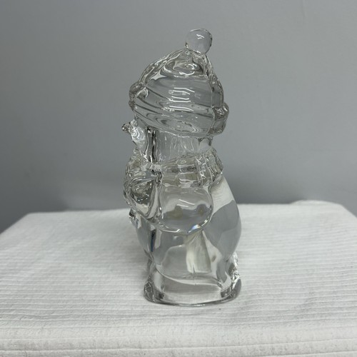 Mikasa Frostys Choir 6.5” Snowman Playing Trumpet Full Lead Crystal Figurine - Picture 6 of 8