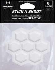 Triumph Systems Stick N Shoot - 6 Adhesive Bleeding Targets - Splatter