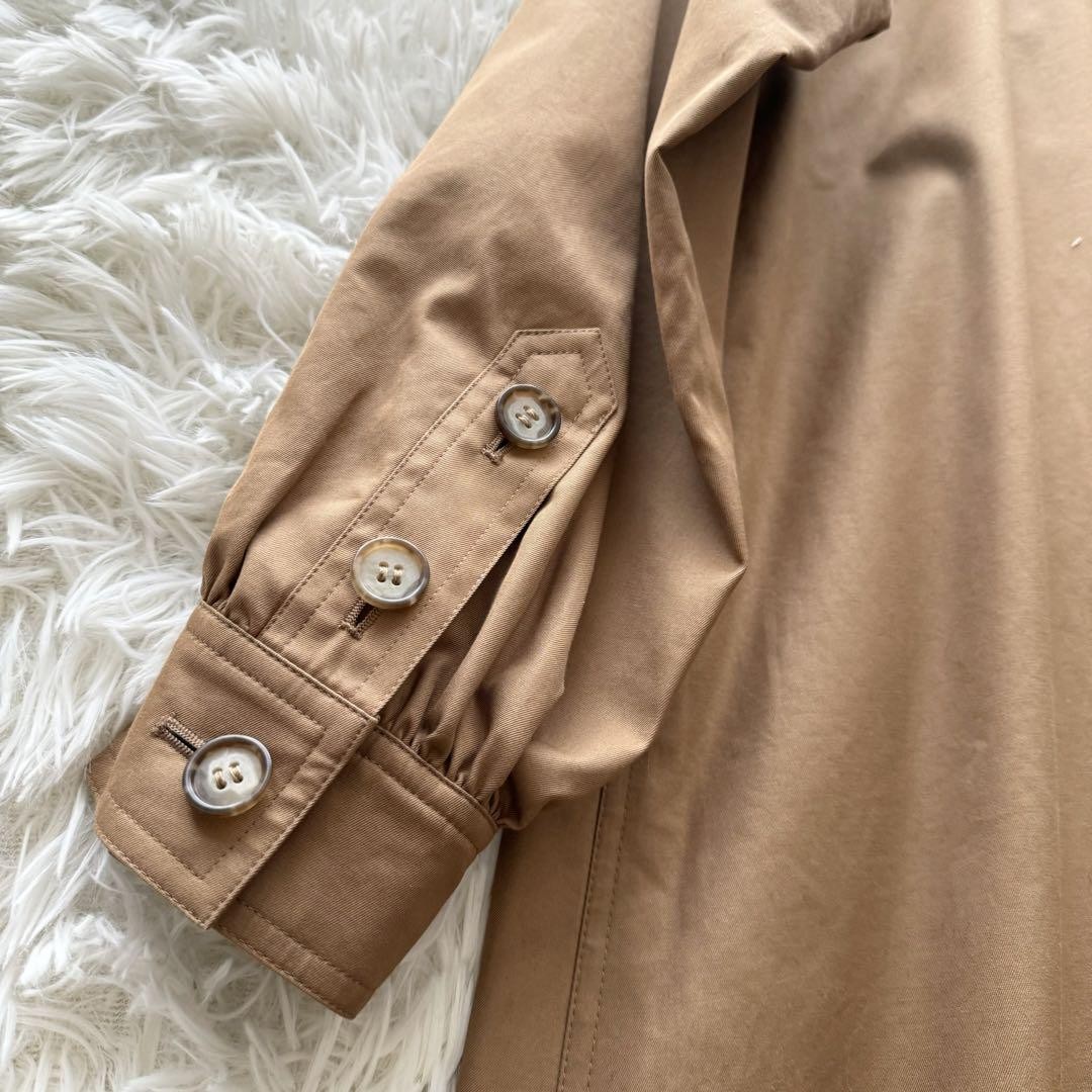 Yves Saint Laurent Size M Bicolor Long Coat in Beige and
