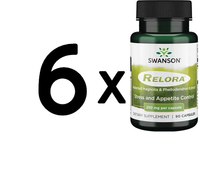 6 X Swanson Relora, 250Mg - 90 Caps (611,08 Eur/Kg)
