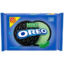 OREO Mint Creme Chocolate Sandwich Cookies, Family Size, 18.71 oz
