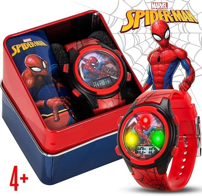Relojes Marvel Spider-Man para niños - Pantalla digital, características interactivas, ajuste Foto 2 de 4