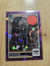 2023-24 Panini Nba Hoops Premium Stock - C.J. McCollum #172 Purple Ice Prizm...