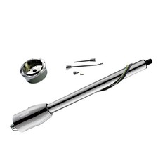 Chrome 30" Tilt Manual Steering Column GM with 9 Hole Adapter No Key Floor Shift