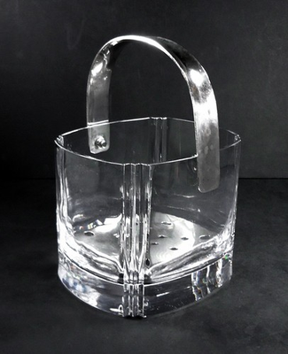 #ad Vintage Mid Century ICE BUCKET amp; TRAY Clear Crystal Arnolfo di Cambio SIRIO $199.75