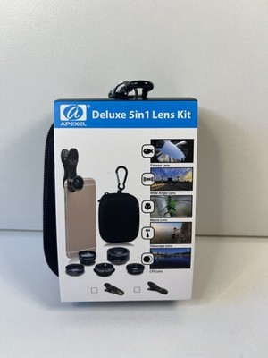 Apexel Deluxe 5in 1 Lens Kit APL-DG5H Case (C23.3)