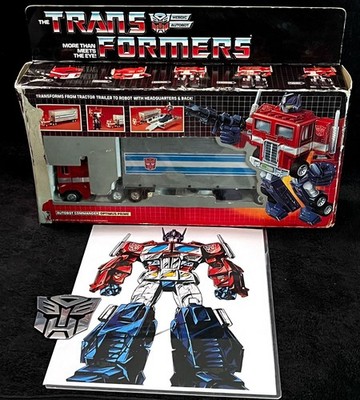 G1 1984 OPTIMUS PRIME BOXED   T4 HASBRO STAMP   VINTAGE G1 TRANSFORMERS