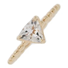 agete Agate Pinky Triangle Spinel Ring/K10YG/416-1.0g/Yellow Gold/Gift