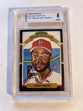 2001 Donruss Anniv Orginal Ozzie Smith 1987 Donruss Diamond Kings #5 BGS 8 NM-MT