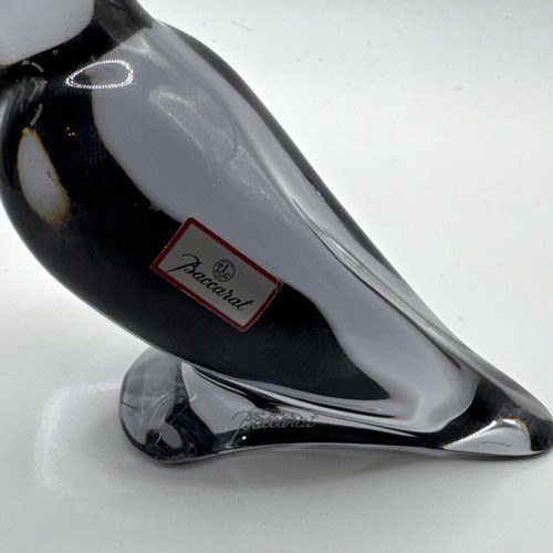 Baccarat France Crystal Glass Parrot Bird Amethyst Purple (Rare Color) Authentic - Picture 2 of 9