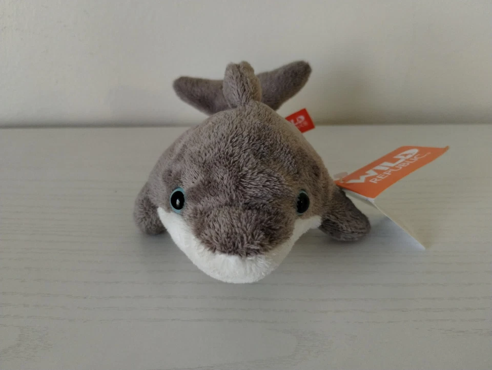 Peluche K&M International Wild Republic Dolphin gris blanco 2017 7" Foto 3 de 4