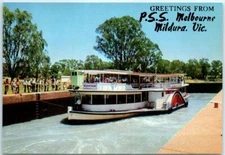 Postcard - Greetings From P.S.S. Melbourne - Mildura, Victoria, Australia