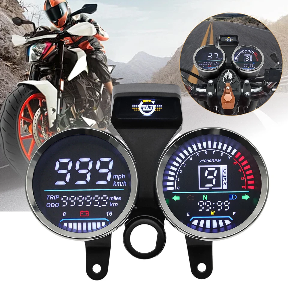 Motorcycle Meter For Suzuki GN 125 km/h Digital Speedometer Odometer Gauge Assy - Image 2 of 4