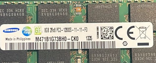 SAMSUNG M471B1G73BH0-CK0 2rx8 16GB (2x8GB) DDR3 PC3-12800S 1600MHz LAPTOP RAM - Picture 3 of 3