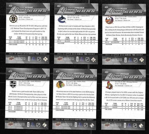 2010-11 20th TO 2018-19 UPPER DECK YOUNG GUNS ROOKIE RC NHL HOCKEY CARD SEE LIST - Picture 75 of 234