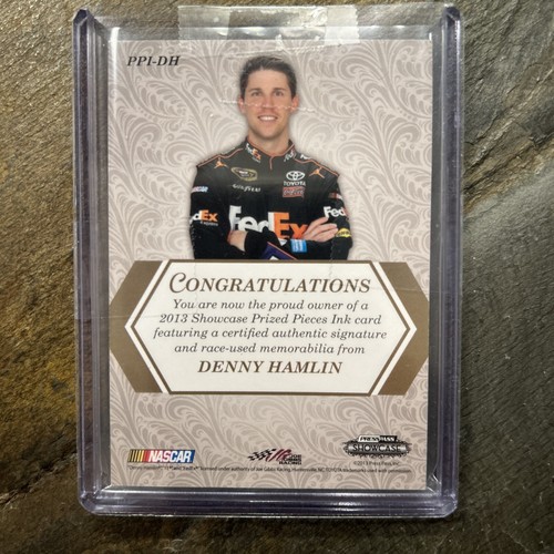 2013 PP Showcase Prized Pieces Memorabilia Inked 23/50 Denny Hamlin #PPI-DH Nice - Picture 2 of 2