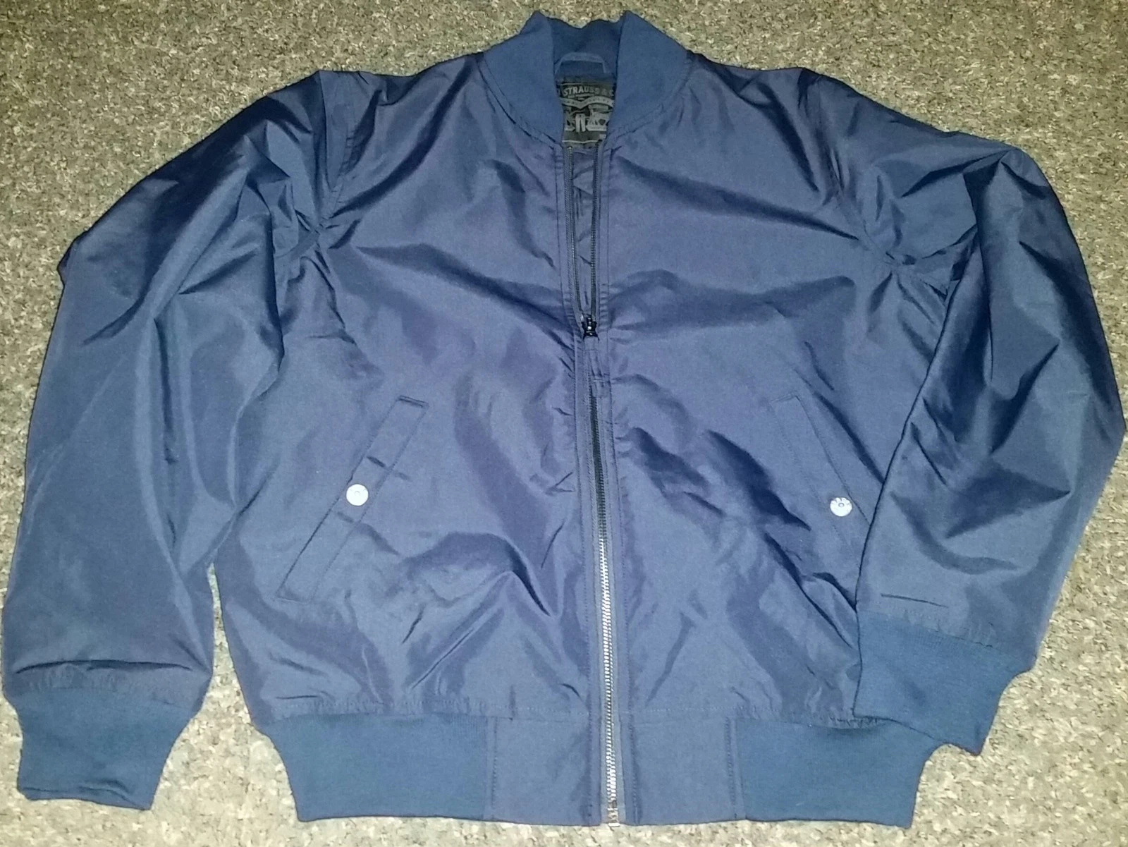 NWT MSRP $128 Levi's Blue Thermal Jacket Coat Zip Dry Warm Thermore Lining Men S