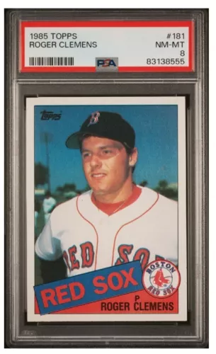 1985 Topps Roger Clemens Rookie Card #181 PSA 8 NM-MT - Boston Red Sox