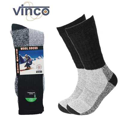 6 Pairs Men Merino Wool Socks Thermal Socks Insulated Cold Weather Winter Socks
