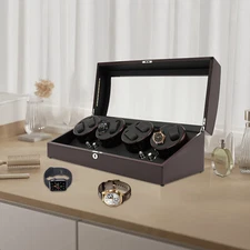 Vintage 17-Slot Automatic Watch Winder Display Box US