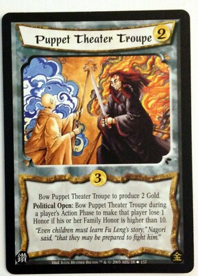 Puppet Theater Troupe L5R Legend of the Five Rings CCG Heaven & Earth H&E