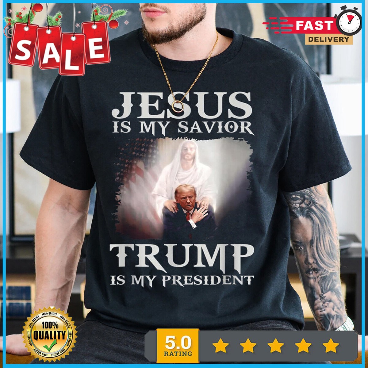 Jesus Is My Savior Trump Is My President T-Shirt | eBay