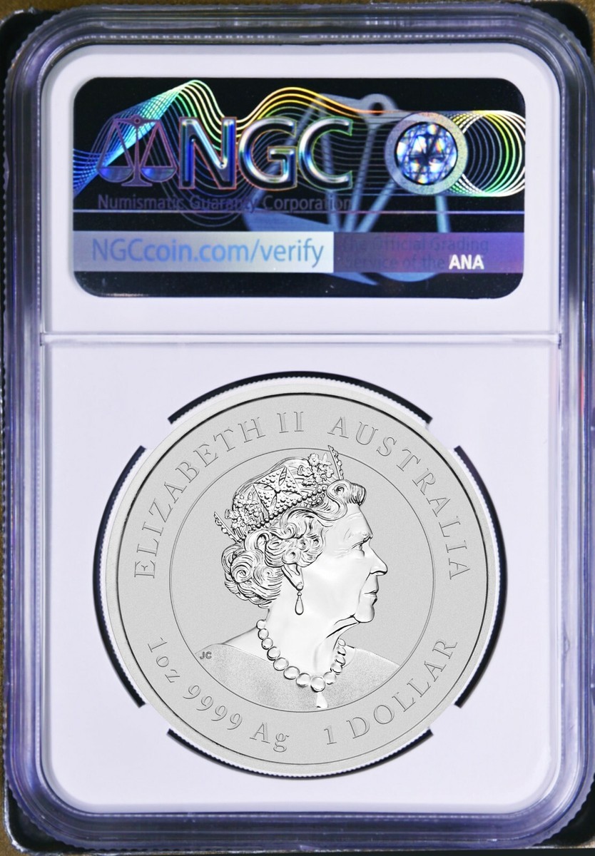 2023 P Australia Colored Silver Lunar Year of the Rabbit NGC MS70