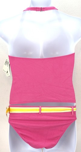 Ralph Lauren 14 Pink Vintage Terry Cloth Belted Tankini 2pc Swimsuit NWT - Picture 2 of 4