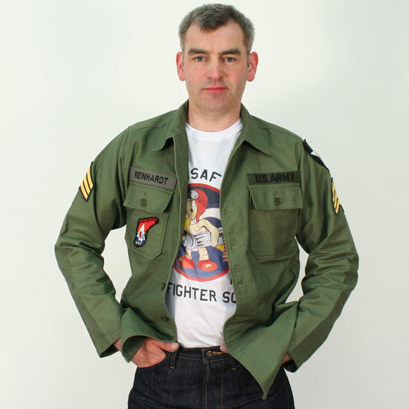 Replica John Lennon Army Shirt with Reinhardt Name Tape. AX009 | eBay