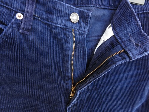Vintage 80s LEVIS 631 Corduroy Pants Cord Blue Hippie Boho Jeans W29 L29 - Picture 4 of 10