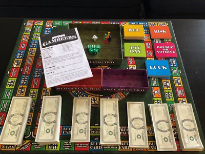 Gamblers Anonymous Board Game Strategy Money Cards Dice Family Gambling Fun Easy