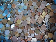 1 Kg Münzen überwiegend Europa - möglich auch Nordamerika - Kilo - Kilogramm