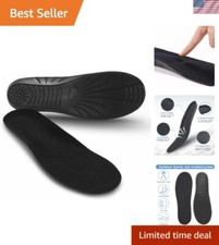 Memory Foam Insoles with High Arch Support for Plantar Fasciitis Relief - Size L