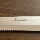 Medallion Slicing Knife Stainless 7" Serrated Wood Handle Full Tang VTG Japan — photo 4