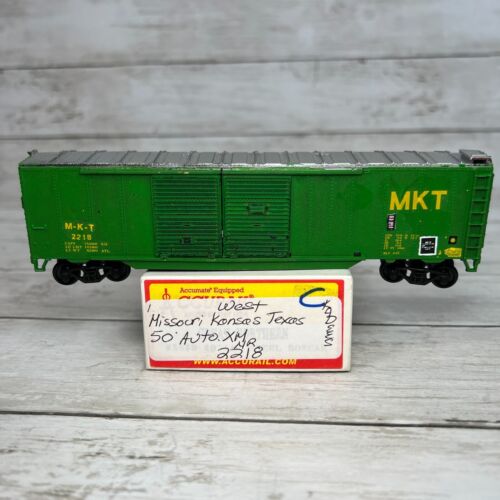 HO Scale Box Car 50' Auto Double Door Repainted Renumbered MKT 2218 Train Car - Picture 1 of 17