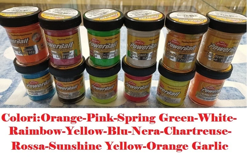 Pasta per Trota Berkley Powerbait con Brillantini Trota Lago Torrente Pesca