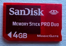 SanDisk 4GB Memory Stick Pro Duo Magic Gate Memory card - Red