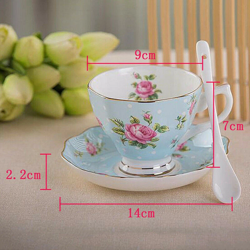 Juego de platillos de taza de café de cerámica única exquisita taza de café de moda europea de 1 pieza Foto 2 de 4